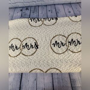 VINTAGE David Tutera Cotton Mr Mrs Grandmillenal Wedding Ring Throw Blanket